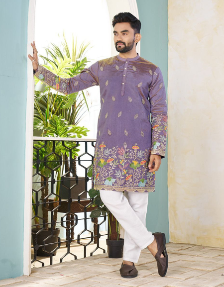 Crunchy Silk Festive Indian Premium Men Kurta mahezon
