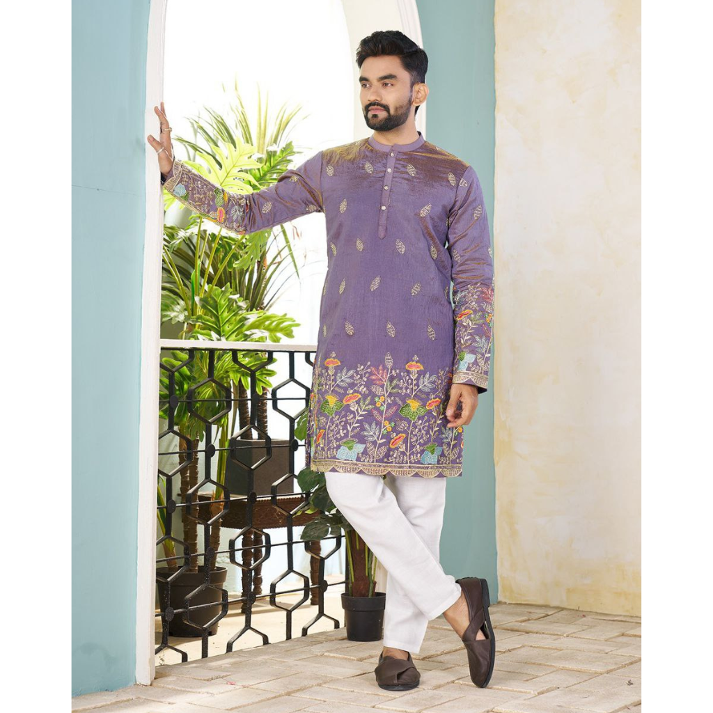 Crunchy Silk Festive Indian Premium Men Kurta mahezon