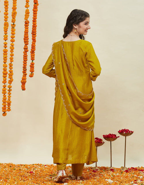 Load image into Gallery viewer, Designer Anarkali Kids Girls Kurta Pant Dupatta Set
