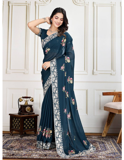 Load image into Gallery viewer, Designer Wedding Embroidery Women&#39;s Saree mahezon
