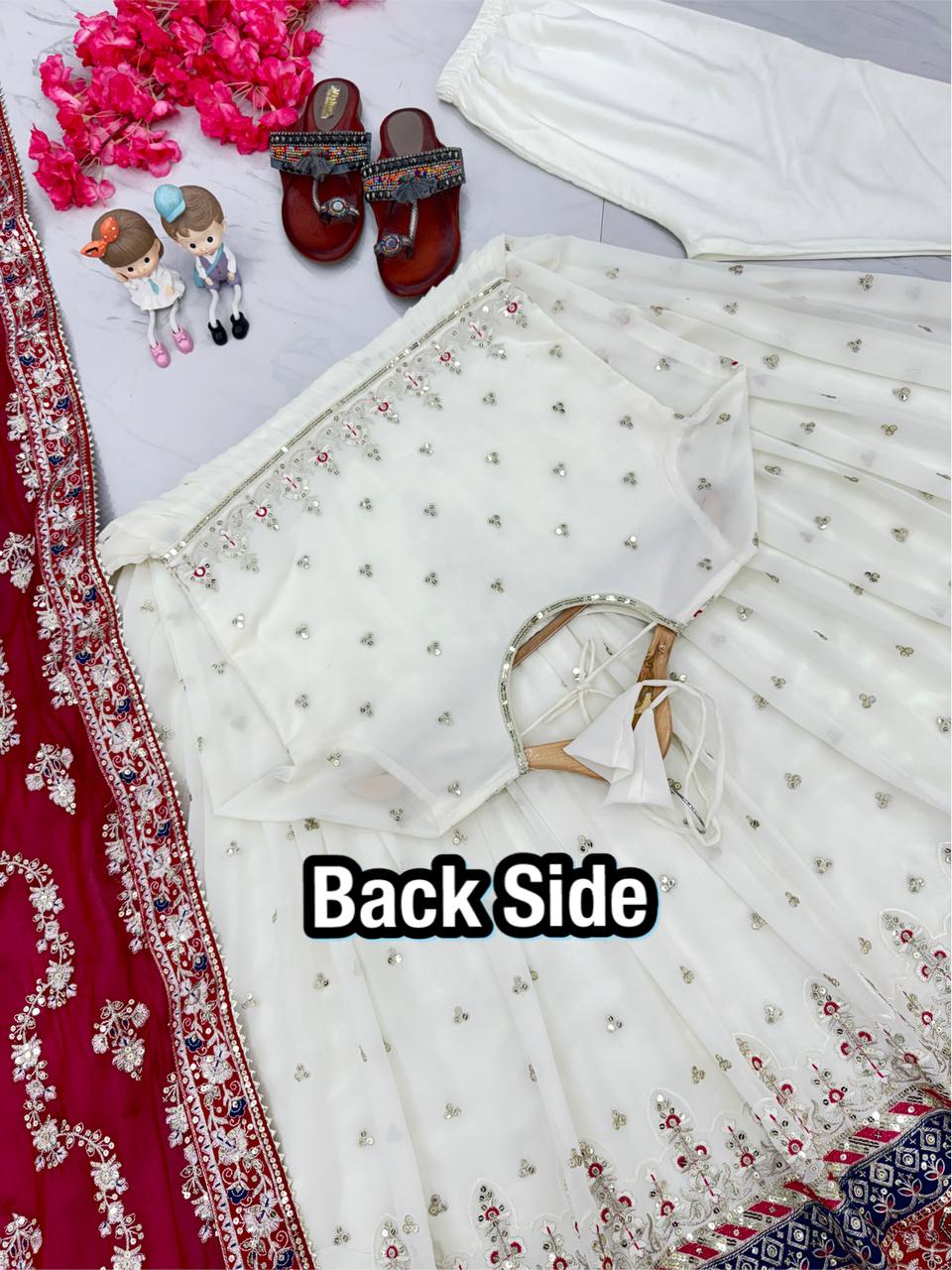 Party Wear Designer Embroidery Sequin Women Gown Dupatta Suit mahezon