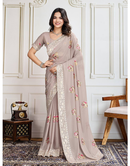 Load image into Gallery viewer, Designer Wedding Embroidery Women&#39;s Saree mahezon
