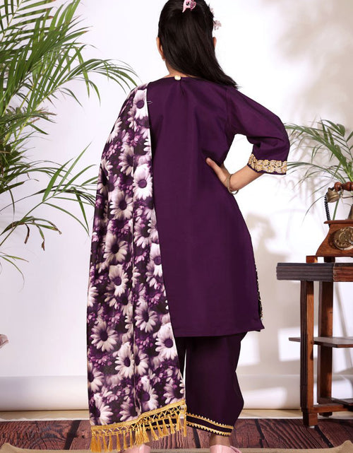 Load image into Gallery viewer, Designer Kid Girls Kurta Pant Dupatta Set mahezon
