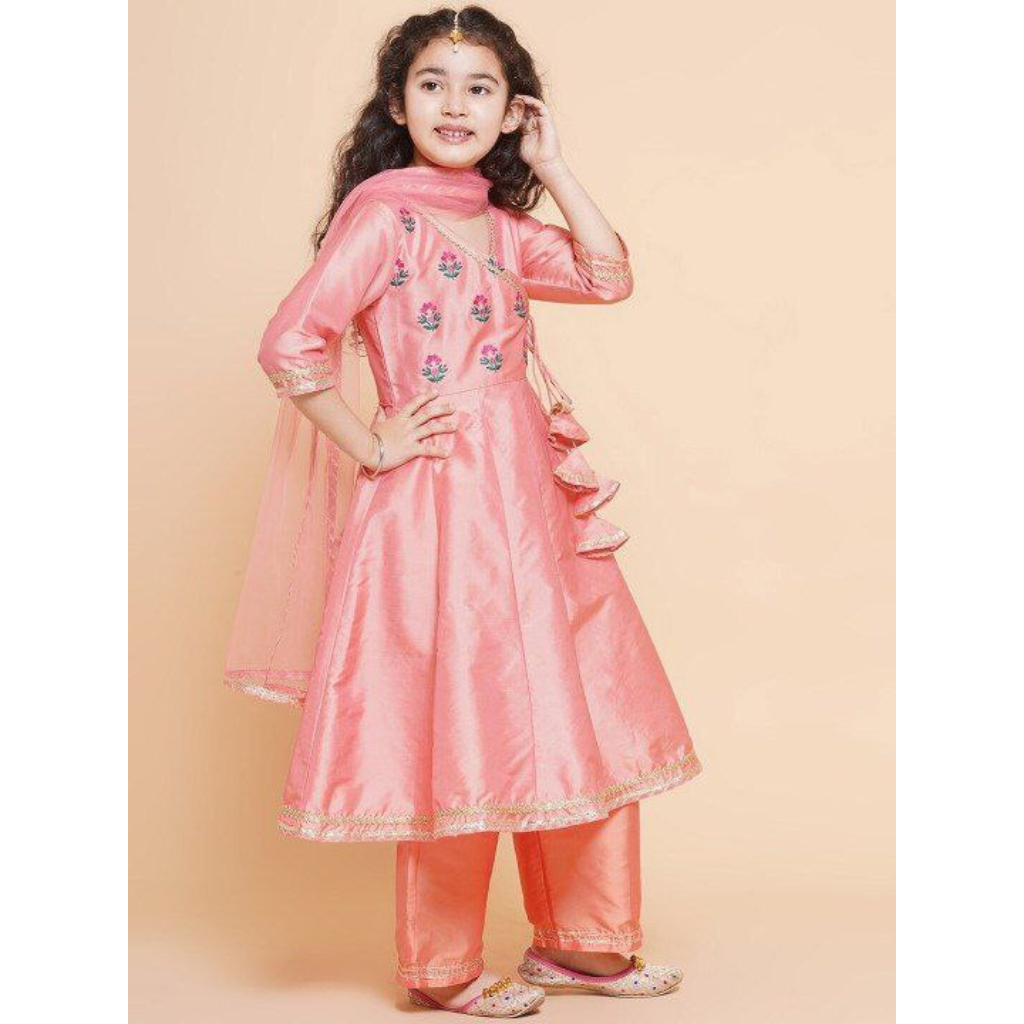 Designer Kids Girls Kurta Pant Dupatta Set
