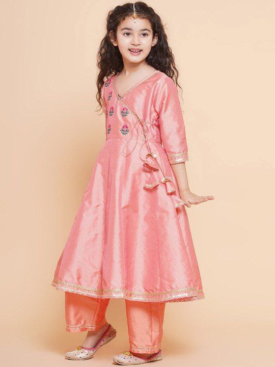 Designer Kids Girls Kurta Pant Dupatta Set
