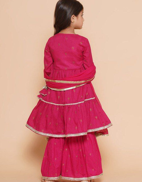 Load image into Gallery viewer, Designer Kids Girls Top Sharara Dupatta Dress
