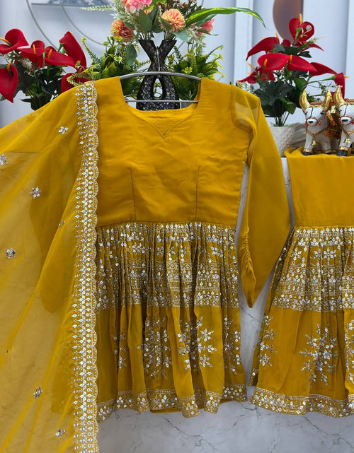 Load image into Gallery viewer, Designer Wedding Party wear Top  Sharara with Dupatta mahezon
