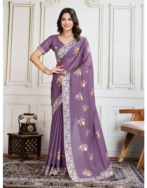 Load image into Gallery viewer, Designer Wedding Embroidery Women&#39;s Saree mahezon
