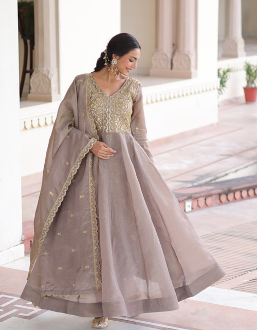 Load image into Gallery viewer, Premium Designer Ready Made Women Gown Dupatta Suit mahezon
