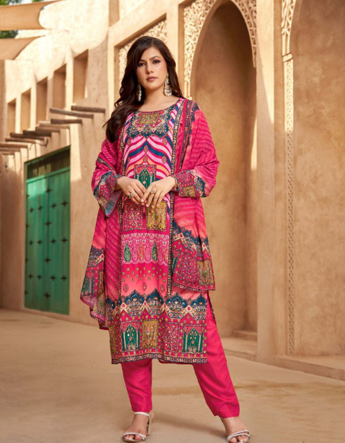 Load image into Gallery viewer, Festive Designer Women’s Kurta Pant Dupatta Suit mahezon
