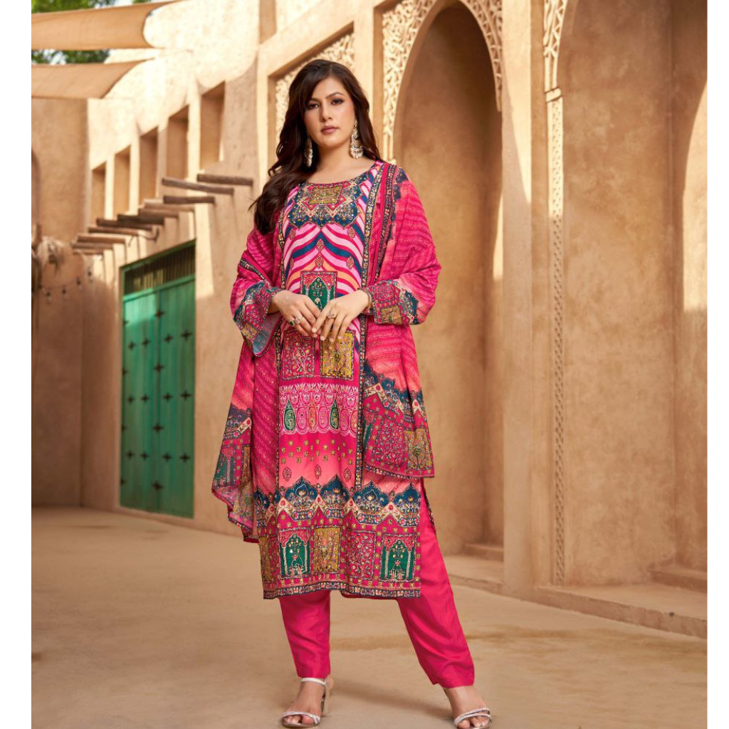 Festive Designer Women’s Kurta Pant Dupatta Suit mahezon