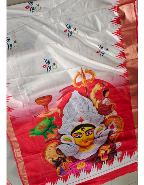 Load image into Gallery viewer, Navratri Women Durga Puja Special Saree mahezon
