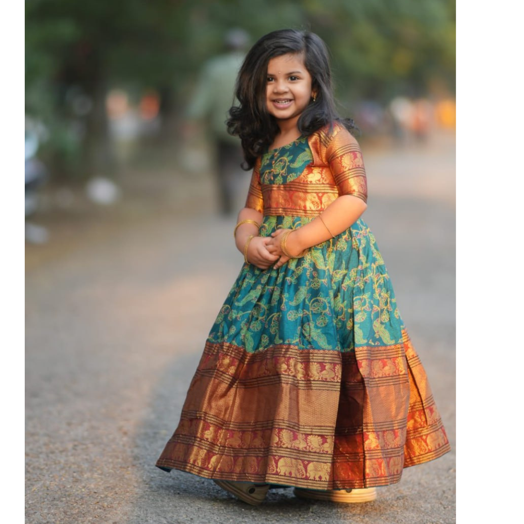 Ethnic Kids Narayan Peth Cotton Gown mahezon