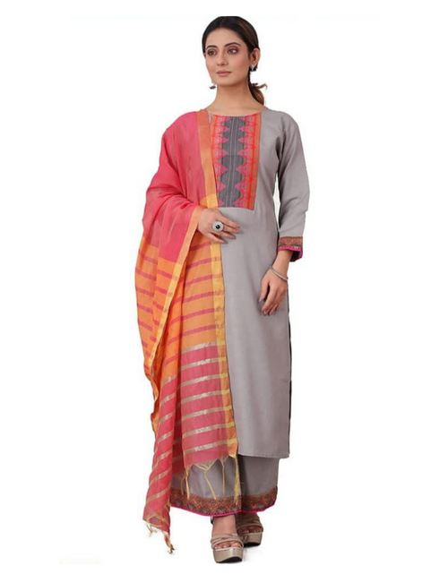Load image into Gallery viewer, Ethnic Cotton Traditional Indian Straight Women&#39;s Kurti Pant with Dupatta
