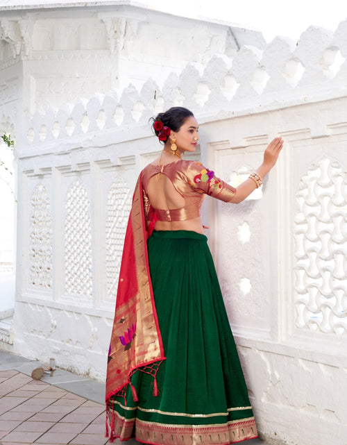 Load image into Gallery viewer, Ethnic Indian Paithani Lehenga Dupatta mahezon
