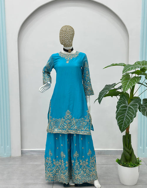 Load image into Gallery viewer, Ready Made Festive Silk Kurti  Pant with Dupatta Suit mahezon
