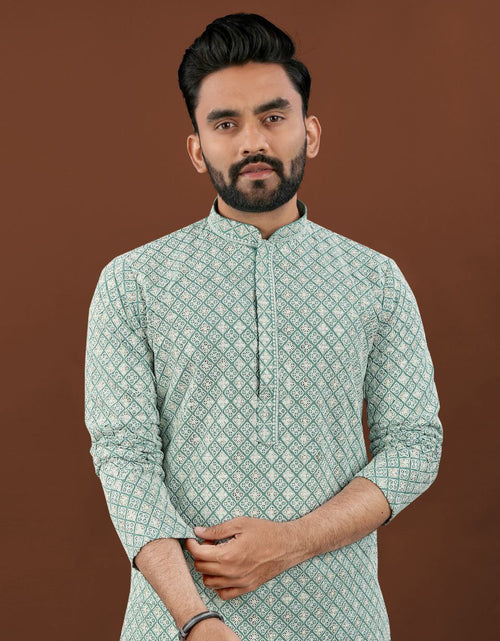 Load image into Gallery viewer, Ethnic Indian Traditional Lucknowi Men Kurta Pajama mahezon
