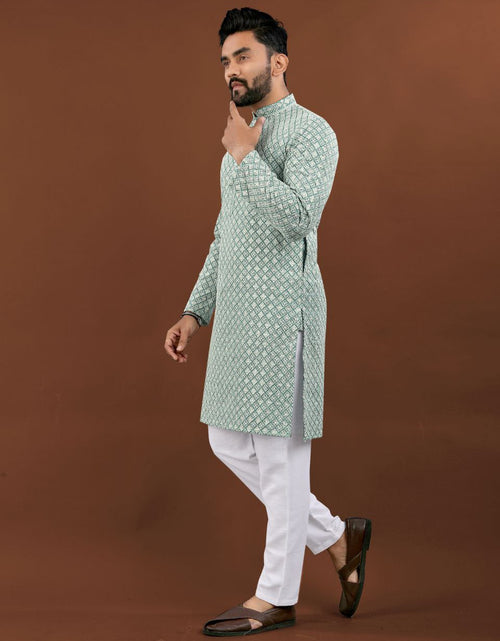Load image into Gallery viewer, Ethnic Indian Traditional Lucknowi Men Kurta Pajama mahezon
