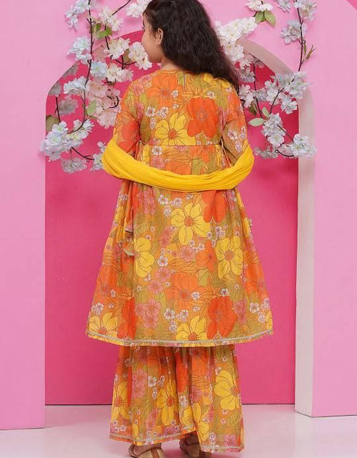 Load image into Gallery viewer, Ethnic Kids Girls Top Sharara Dupatta Dress
