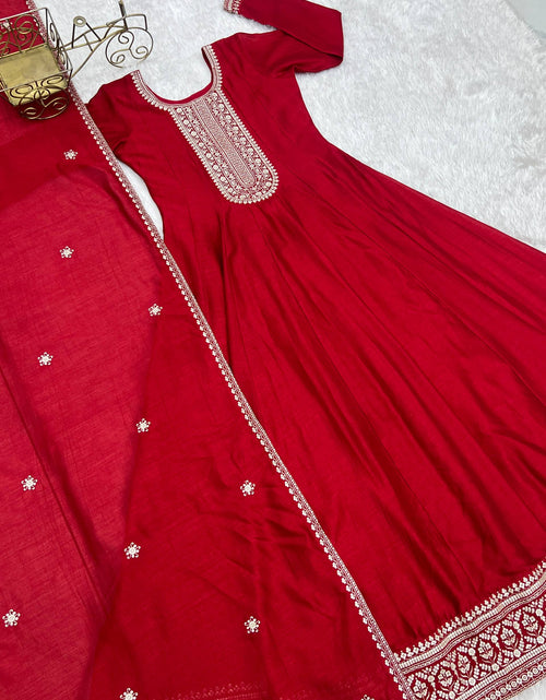 Load image into Gallery viewer, Party  Wear Designer Anarkali Women Gown with Dupatta Suit mahezon
