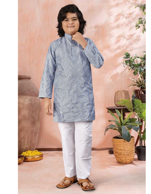 Load image into Gallery viewer, Ethnic Traditional Indian Kids Boy Kurta Pajama Set mahezon
