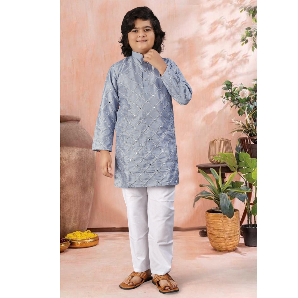 Ethnic Traditional Indian Kids Boy Kurta Pajama Set mahezon