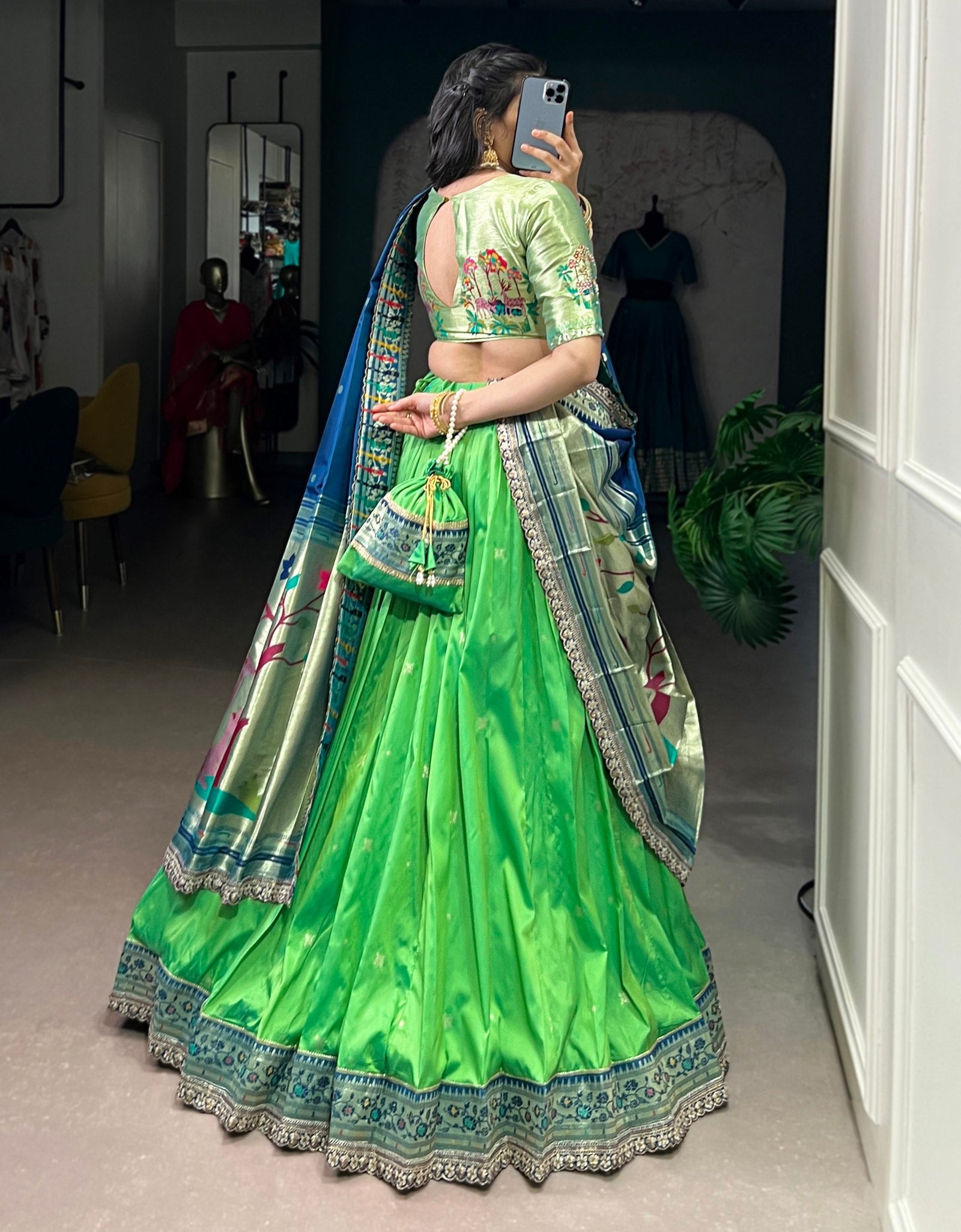 Paithani Women’s Lehenga Blouse Dupatta mahezon