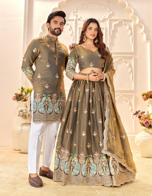 Load image into Gallery viewer, Ethnic Traditional Premium Wedding Couple Wear Same Matching Outfits Set Mahezon
