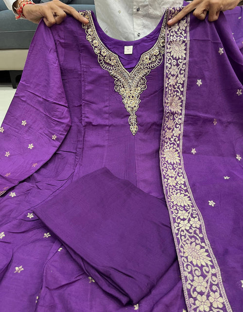 Load image into Gallery viewer, Festive Anarkali Women’s Kurti Pant Dupatta Suit mahezon
