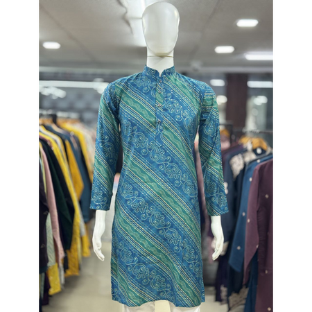 Festive Bandhani Print Stylish Men Kurta Pajama Set mahezon