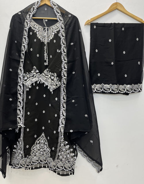 Load image into Gallery viewer, Festive Women Top Palazzo Dupatta Suit mahezon
