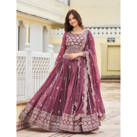 Festive Designer Ethnic Embroidery Sequence Women Lehenga Choli Dupatta mahezon