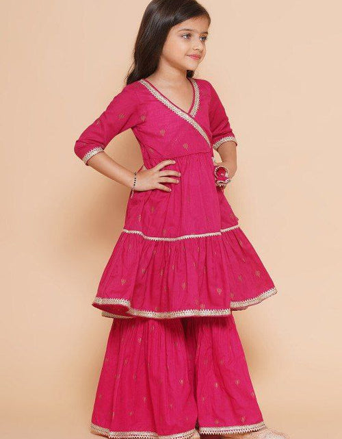 Load image into Gallery viewer, Designer Kids Girls Top Sharara Dupatta Dress
