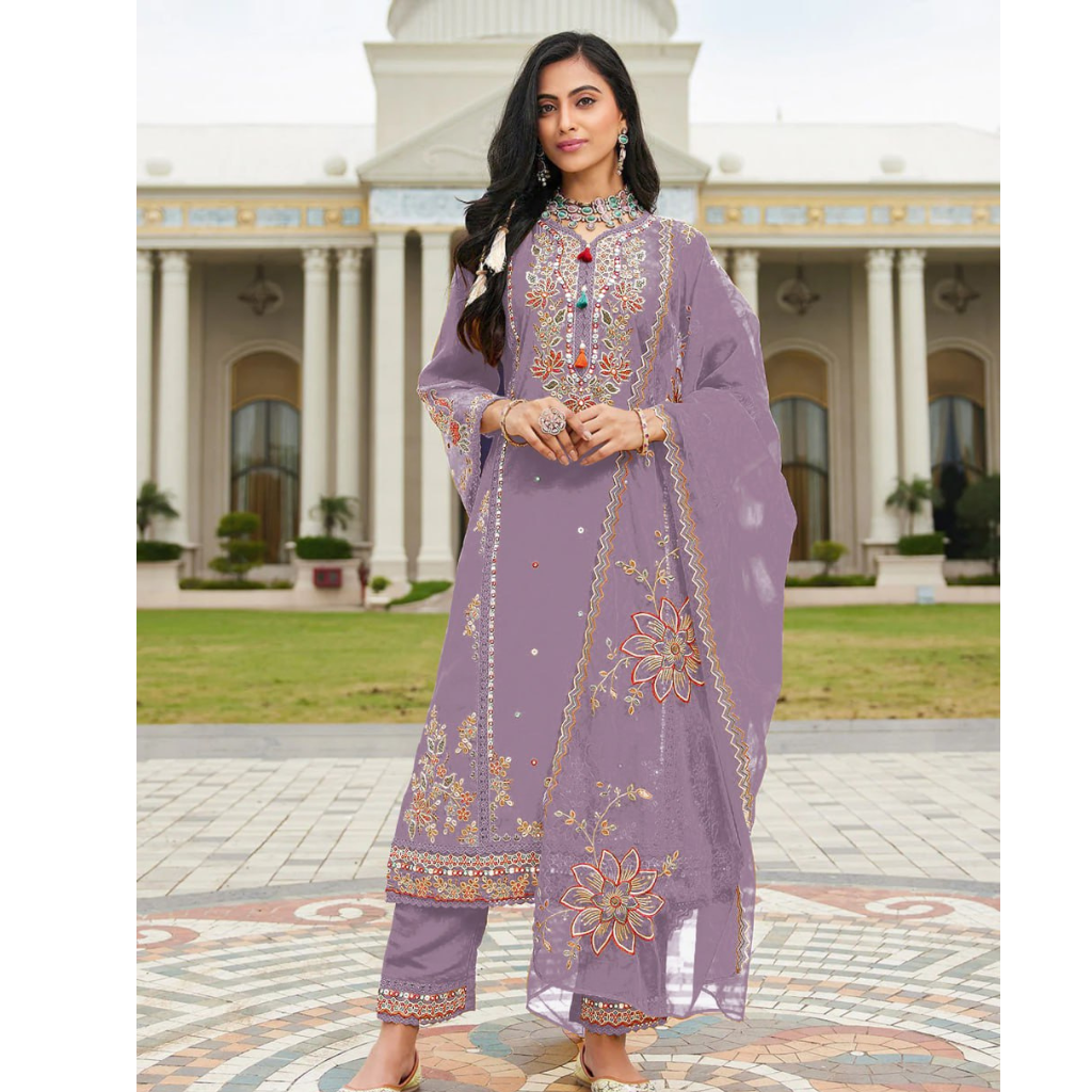 Festive Designer Women Kurta Pant Dupatta Set mahezon