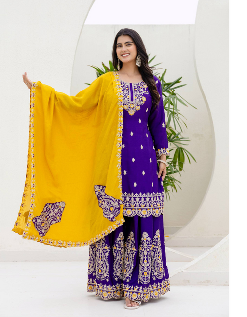 Load image into Gallery viewer, Festive Designer Women’s Kurta Pant Dupatta Set mahezon
