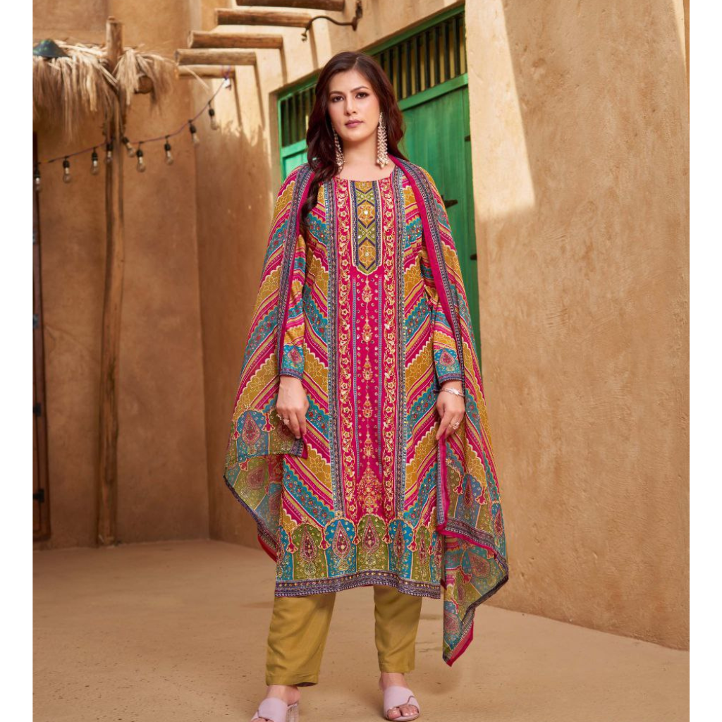 Festive Designer Women’s Kurta Pant Dupatta Suit mahezon