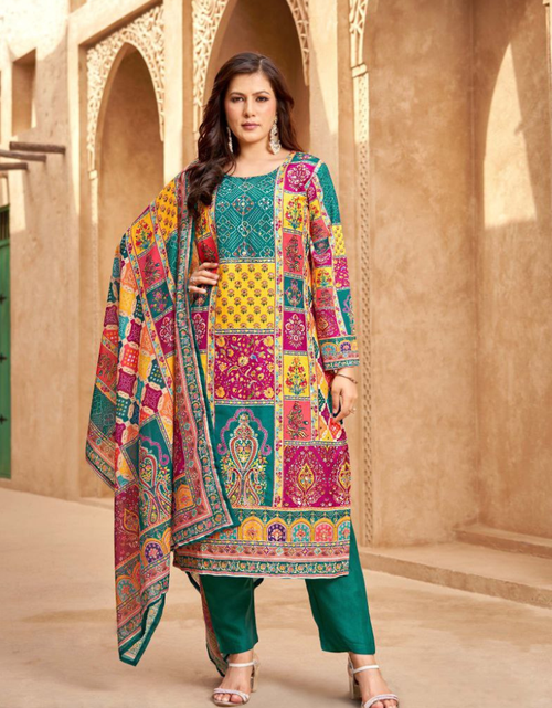 Load image into Gallery viewer, Festive Designer Women’s Kurta Pant Dupatta Suit mahezon
