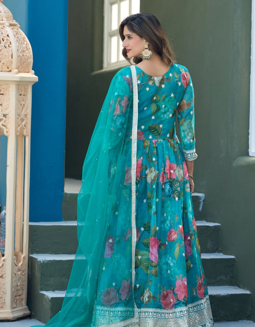 Load image into Gallery viewer, Festive Designer Wedding Women Gown Dupatta Dress Mahezon
