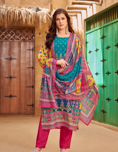 Load image into Gallery viewer, Festive Designer Women’s Kurta Pant Dupatta Suit mahezon
