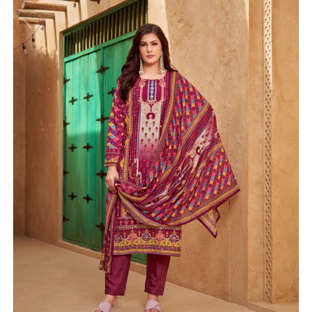 Festive Designer Women’s Kurta Pant Dupatta Suit mahezon