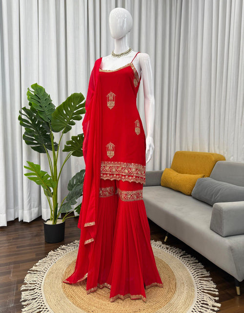 Load image into Gallery viewer, Festive Designer Women’s Top  Sharara with Dupatta mahezon
