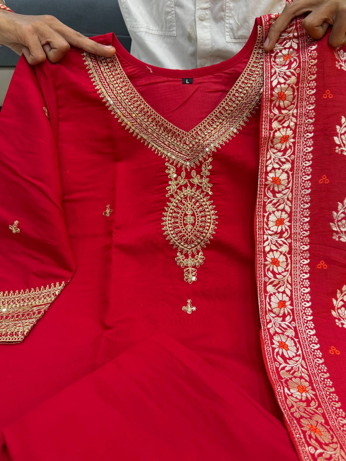 Festive Ethnic Women Kurta Pant Dupatta Set mahezon