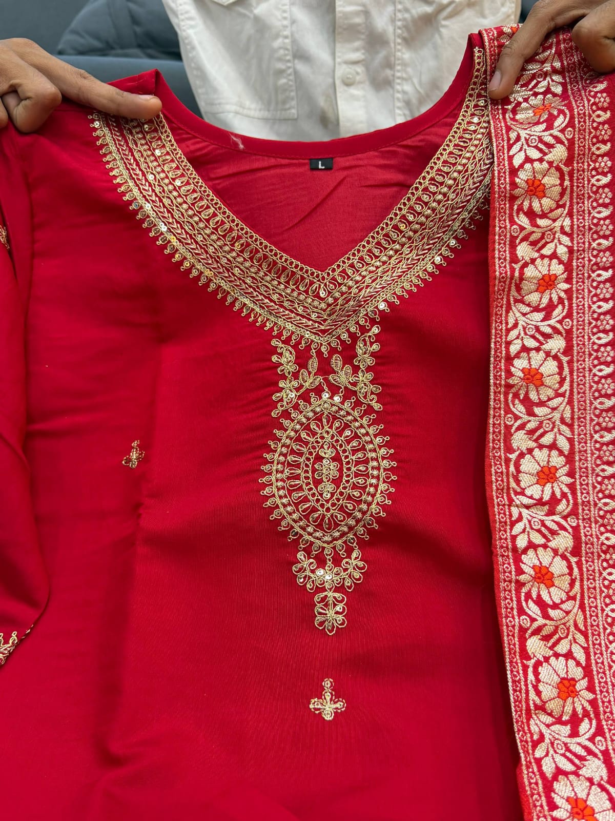 Festive Ethnic Women Kurta Pant Dupatta Set mahezon