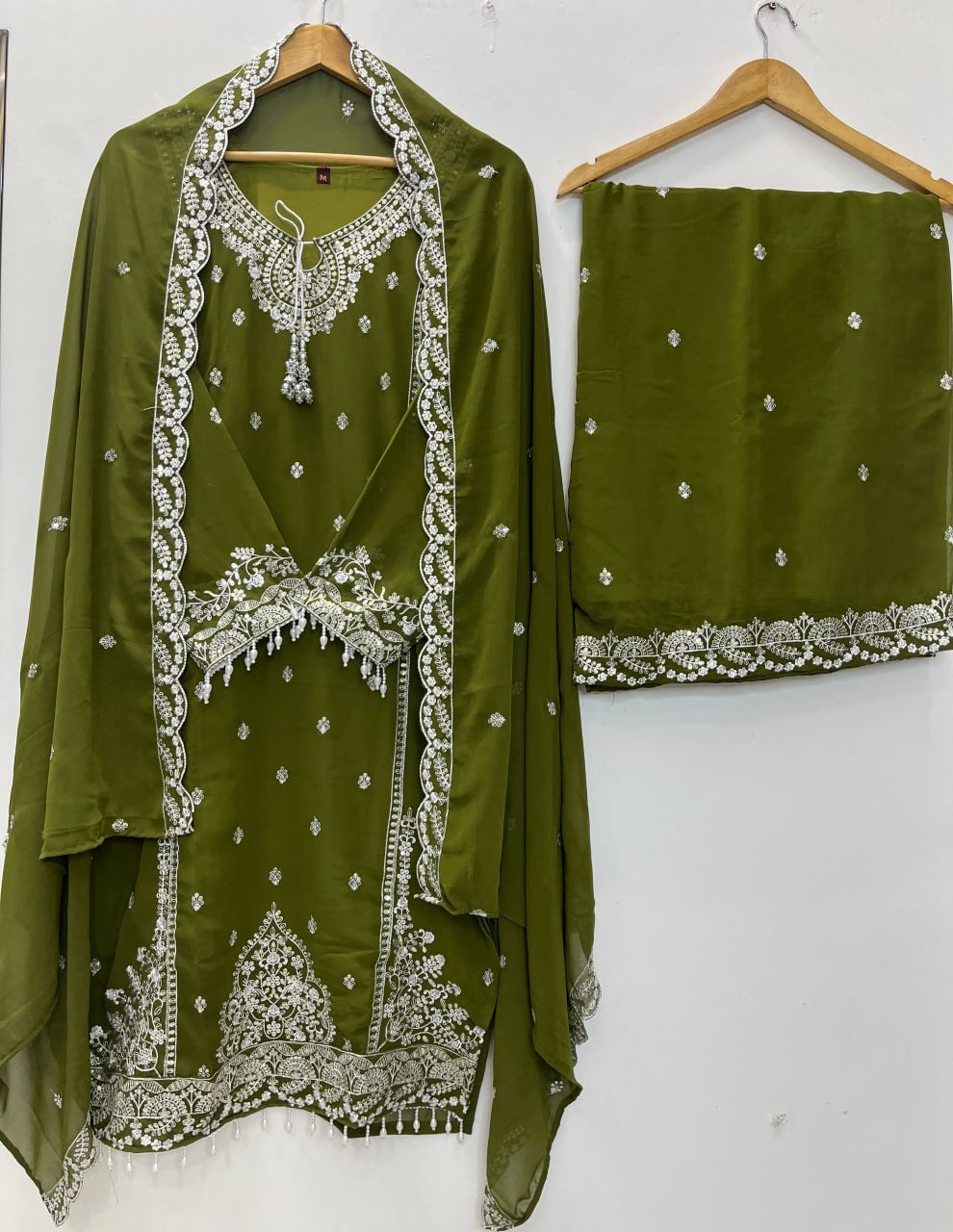 Festive Women Top Palazzo Dupatta Suit mahezon
