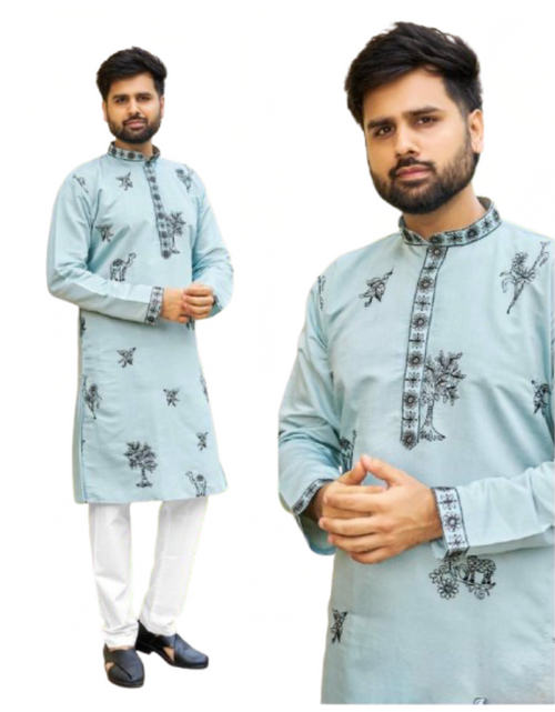 Load image into Gallery viewer, Festive Indian Premium Men Kurta Pajama Set mahezon
