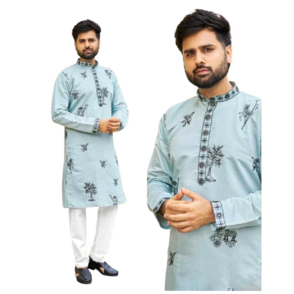 Festive Indian Premium Men Kurta Pajama Set mahezon