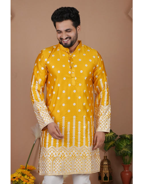 Load image into Gallery viewer, Festive Indian Stylish Men’s Kurta Pajama Set mahezon

