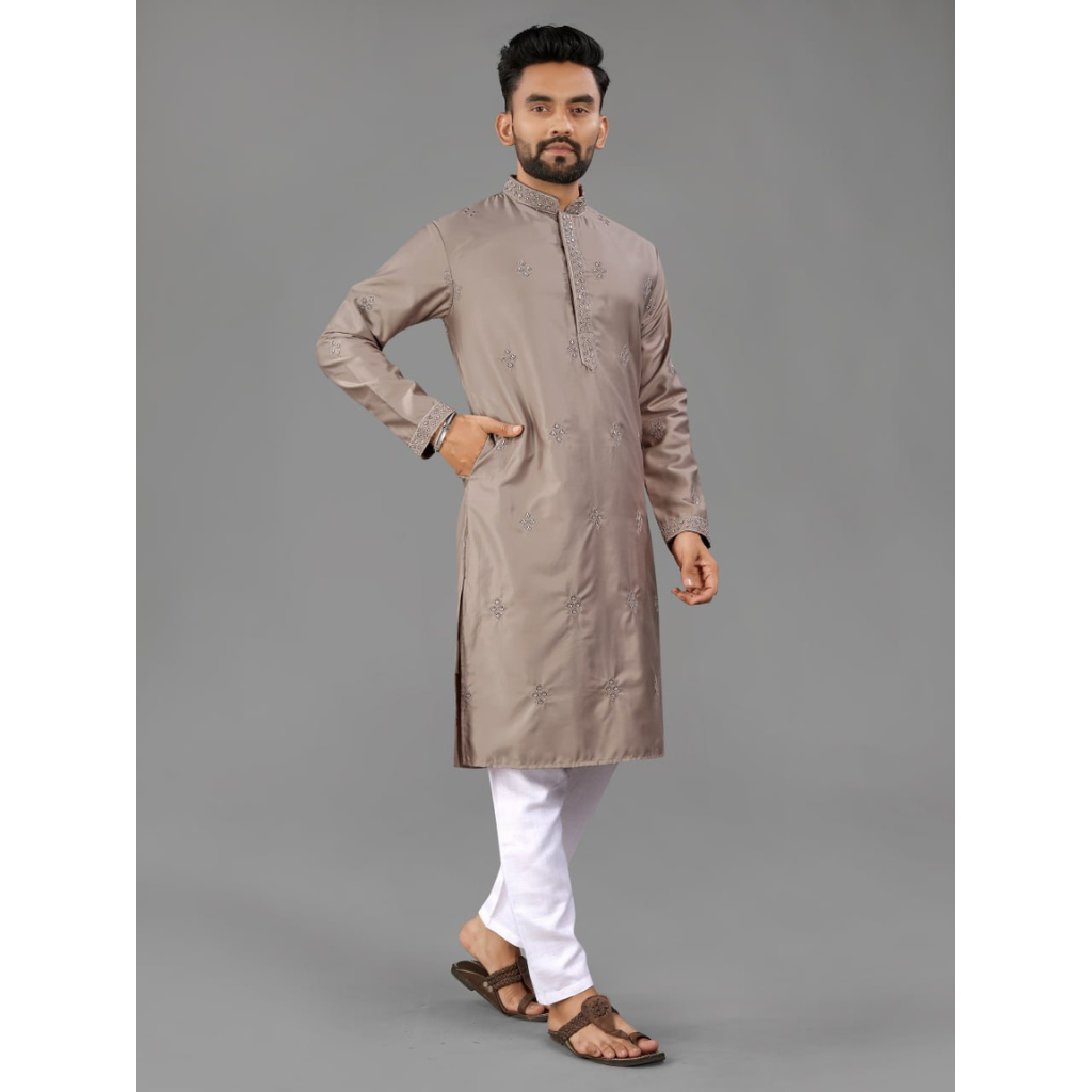 Indian Traditional Designer Cotton Men Kurta Pajama mahezon
