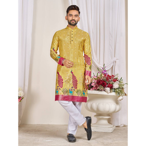 Festive Indian Traditional Men Kurta Pajama Set mahezon