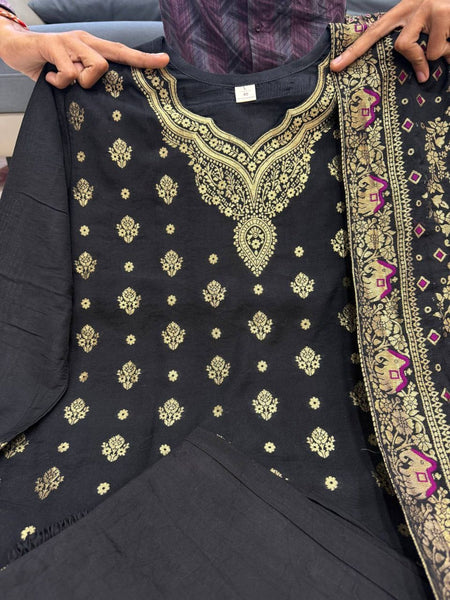 Festive Kanjivaram Women Kurta Pant Dupatta Suit mahezon